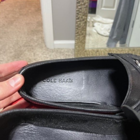 Cole Haan Men's Somerse Black Leather Horsebit Driving Loafers Size 10.5(C11835) - Picture 3 of 5